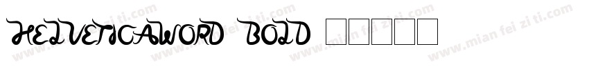HelveticaWord Bold字体转换